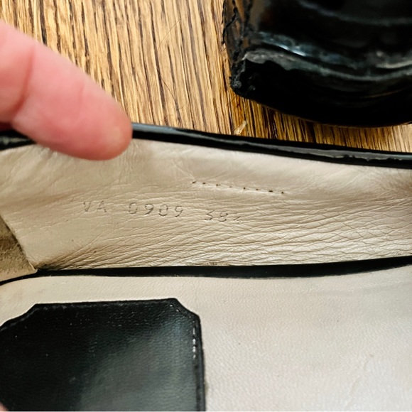 Dior Black Cannage Patent Leather Bow Slip-On Loafers size 38.5 - Picture 9 of 11